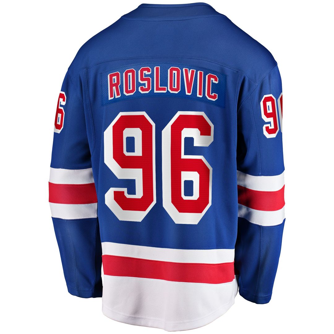 Jack Roslovic New York Rangers Fanatics Home Premier Breakaway Player Jersey - Blue