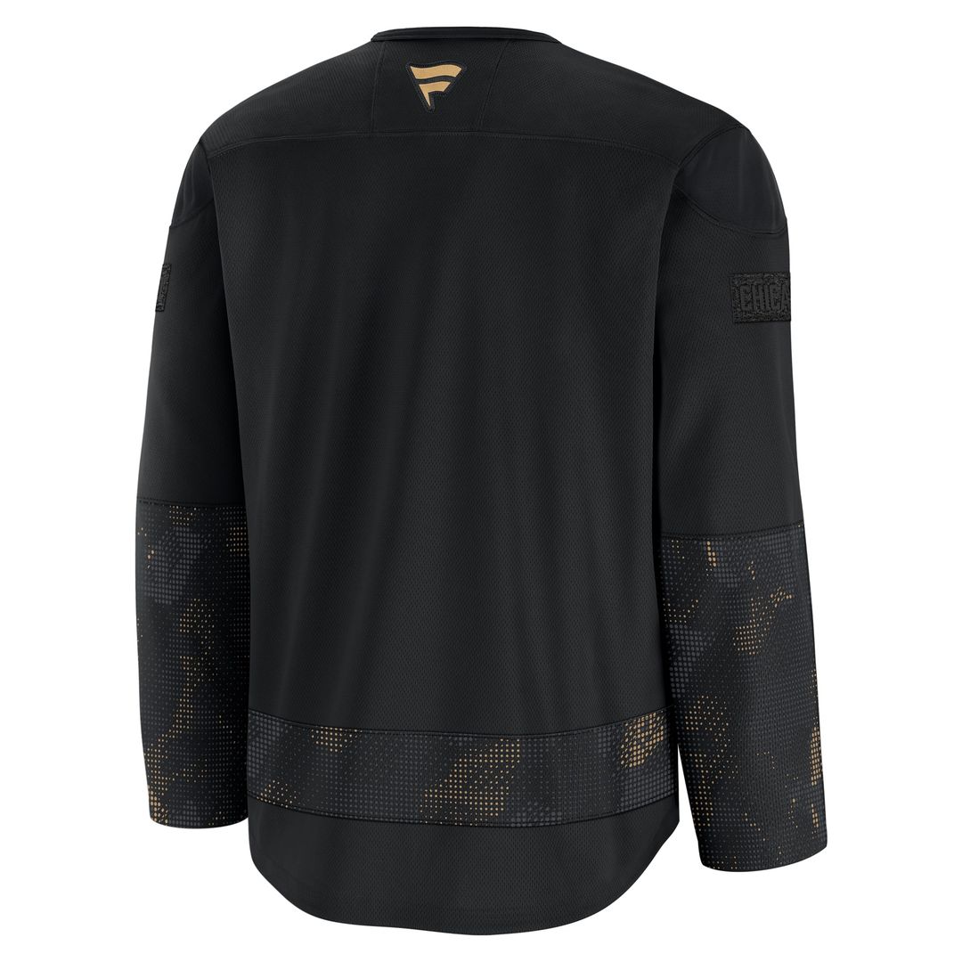 Chicago Blackhawks Fanatics 2024 Military Appreciation Practice Jersey - Black