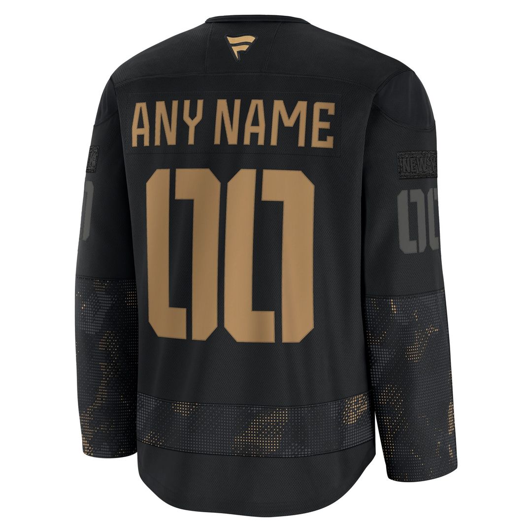 New York Islanders Fanatics 2024 Military Appreciation Custom Practice Jersey - Black