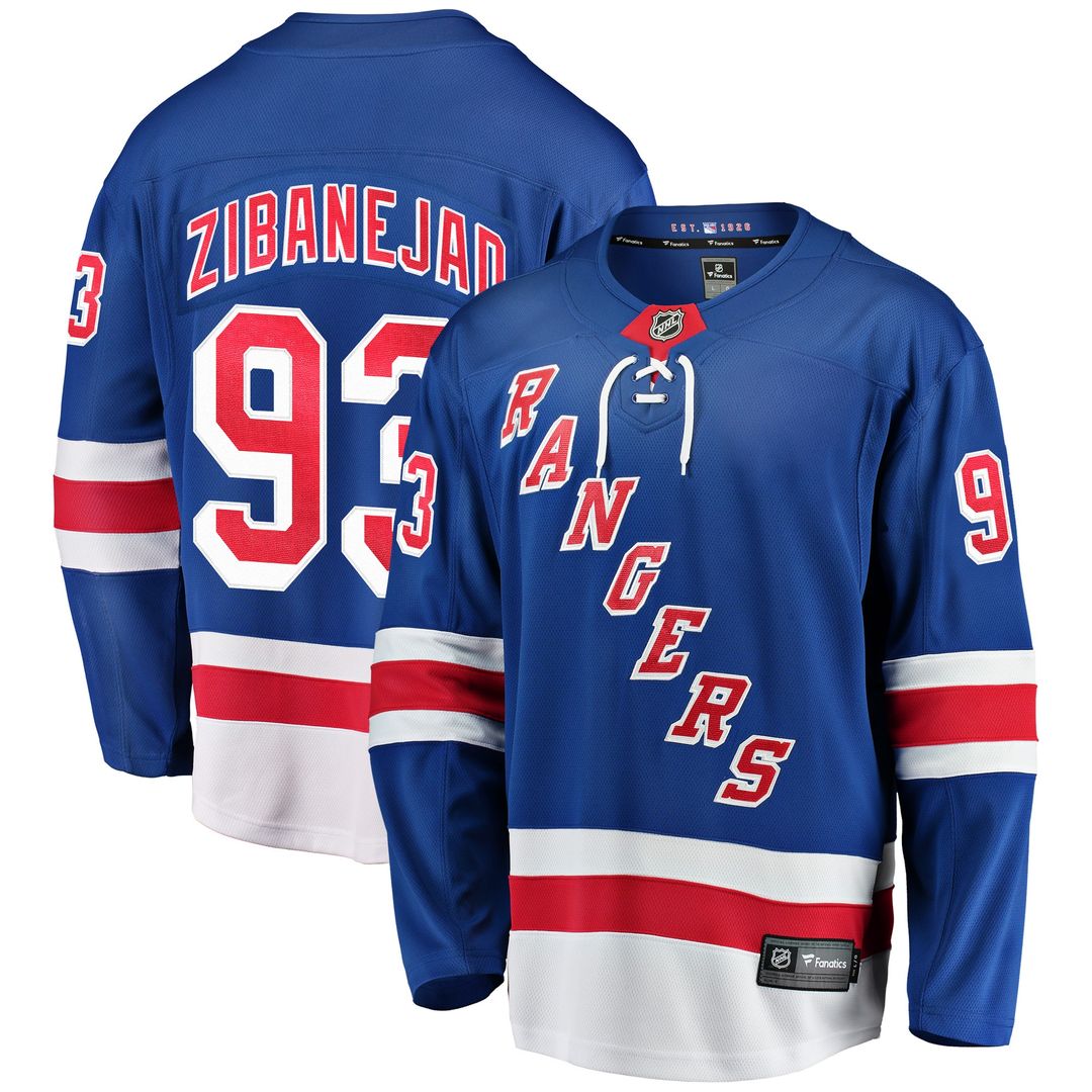 Mika Zibanejad New York Rangers Fanatics Away Premier Breakaway Player Jersey - White