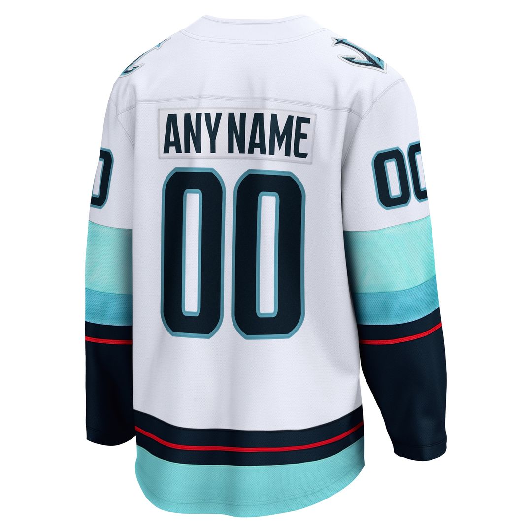Seattle Kraken Fanatics Home  Breakaway Custom Jersey - Deep Sea Blue