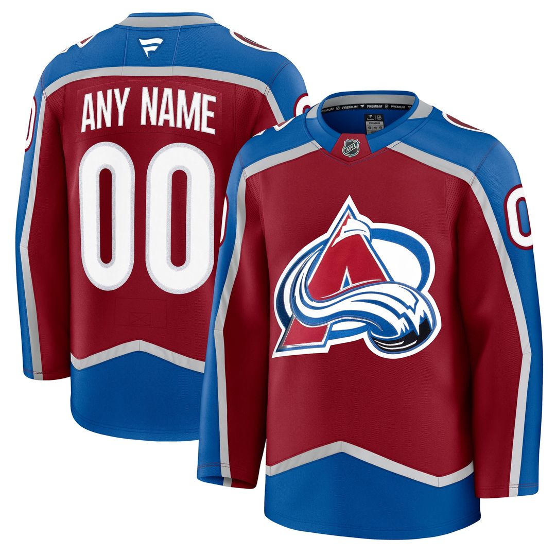 Colorado Avalanche Fanatics Away Premium Custom Jersey - White