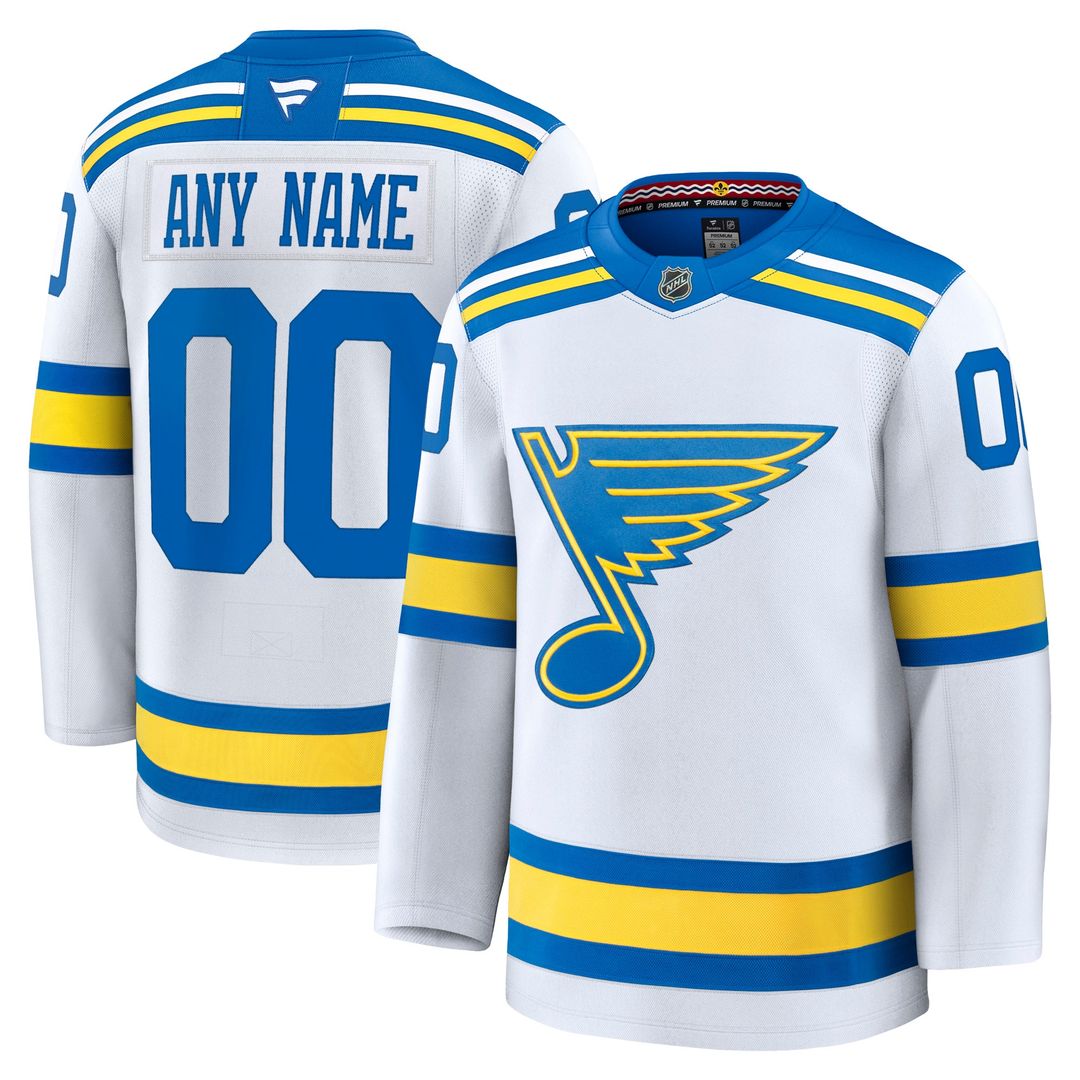 St. Louis Blues Fanatics Alternate Premium Custom Jersey - Blue