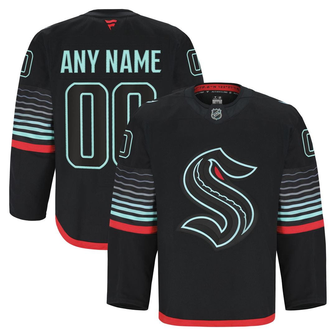 Seattle Kraken Fanatics Home Authentic Pro Custom Jersey - Navy