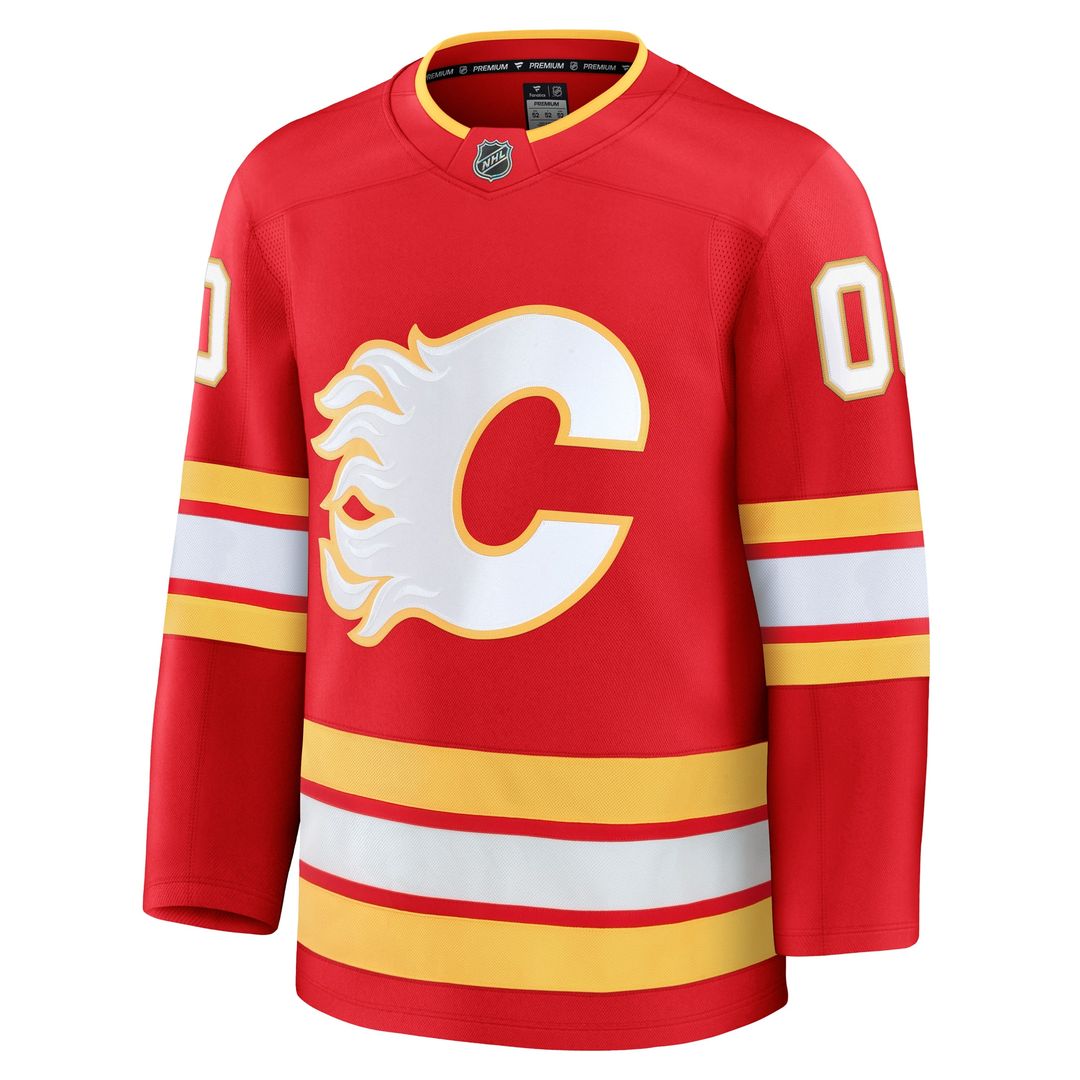 Calgary Flames Fanatics Home Premium Custom Jersey - Red