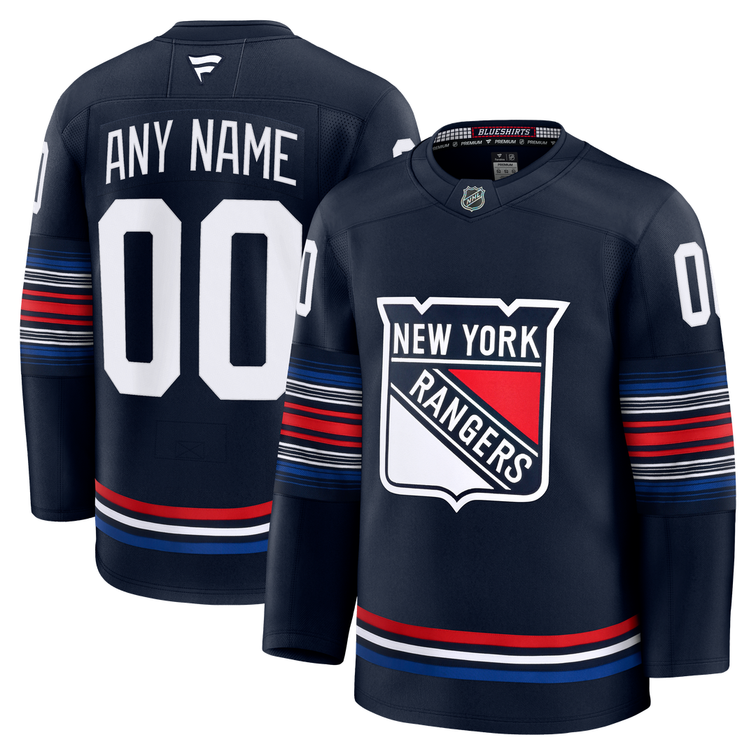 New York Rangers Fanatics Centennial Premium Custom Jersey - Blue