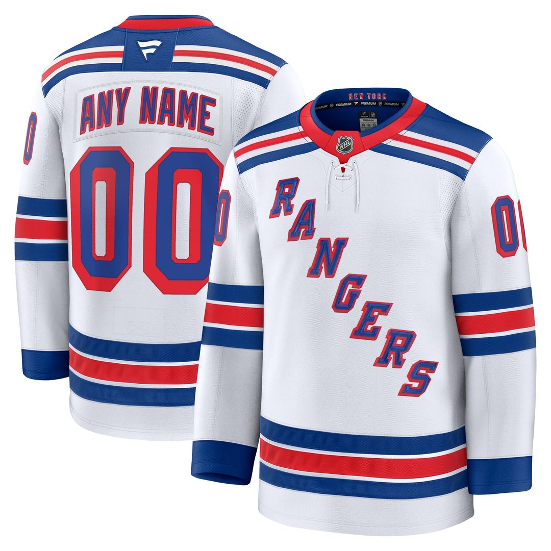 New York Rangers Fanatics Home Premium Custom Jersey - Royal