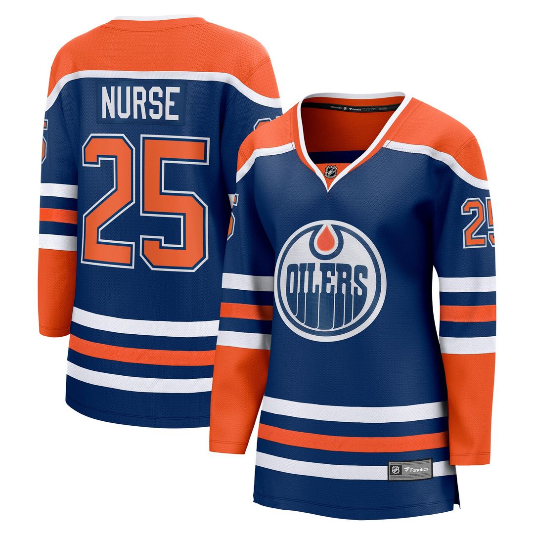 Darnell Nurse Edmonton Oilers Fanatics Women's Home Breakaway Player Jersey - Royal