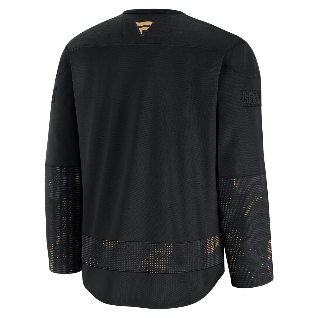 Seattle Kraken Fanatics 2024 Military Appreciation Practice Jersey - Black