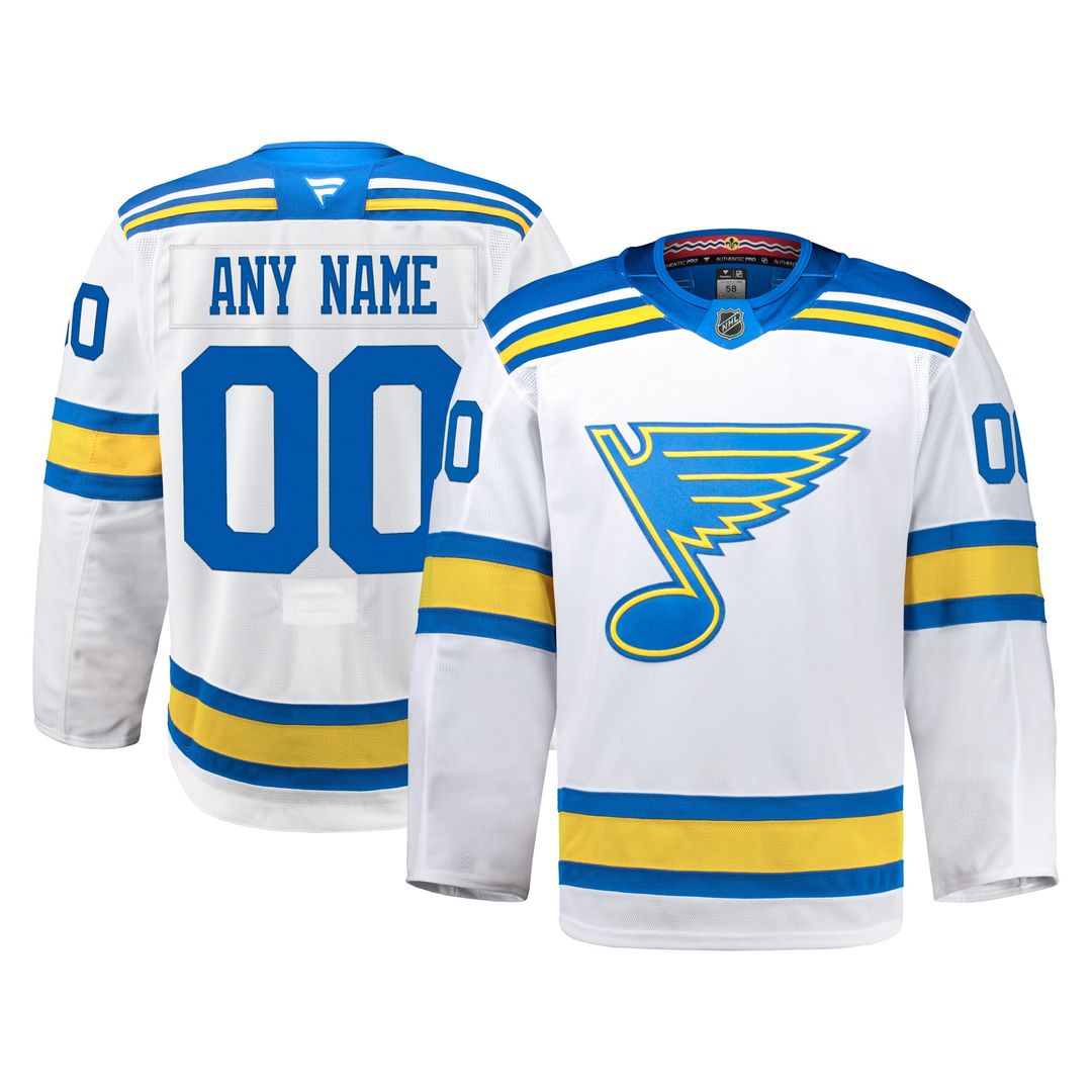 St. Louis Blues Fanatics Home Authentic Pro Custom Jersey - Blue