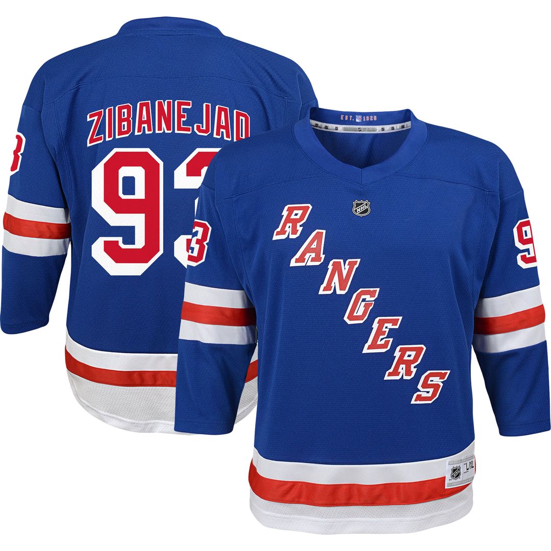 Mika Zibanejad New York Rangers Youth Alternate Replica Player Jersey - Navy