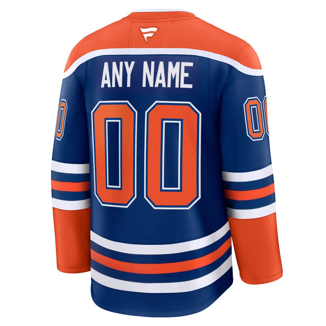 Edmonton Oilers Fanatics Home Premium Custom Jersey - Royal