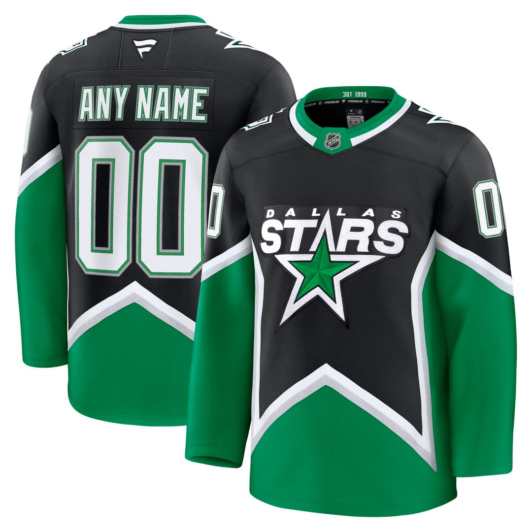 Dallas Stars Fanatics Home Premium Custom Jersey - Kelly Green